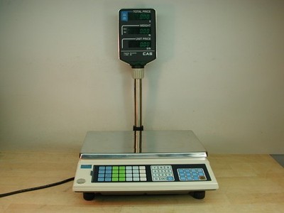 CAS model AP-1 - PRICE COMPUTING SCALE -30x0.01 lbs, 28 presets, customer dispay