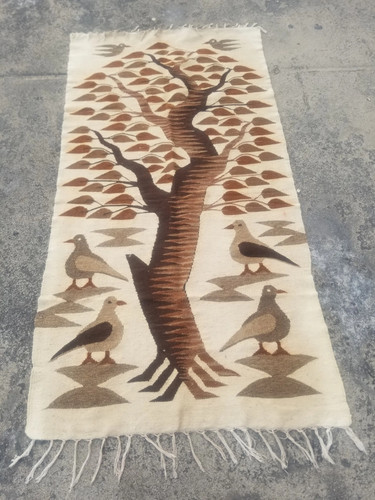 Fine Vintage Traditional Hand Made Oriental Wool Brown Kilim 170x96cm