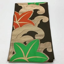6630 Japanese Vintage Fukuro Obi Belt Kimono Fabric Silk Traditional