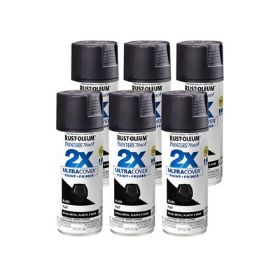 Rust-Oleum 334020-6PK Painter's Touch 2X Ultra 1 Count (Pack of 6), Black 