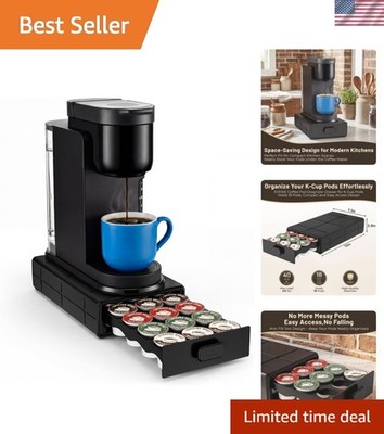 Coffee Pod Organizer Drawer for Keurig K-Cup Pods, Holds 18 Pods - Compact, E...
