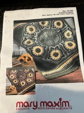 MARY MAXIM BERNAT Super Saver Crochet Sunflower Afghan Kit PARTIAL 