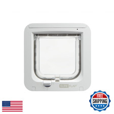 Sure Petcare Microchip Cat Flap, White - Scans Pet ID, Prevents Intruders