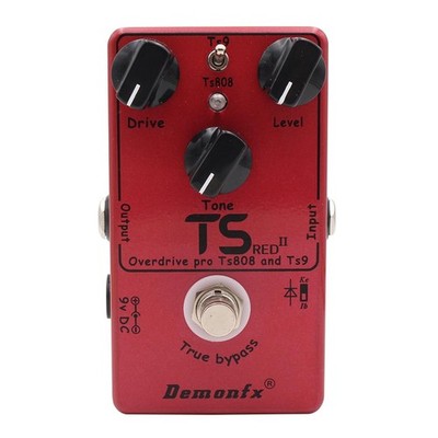 Demonfx TS RED/OverDrive TS-style overdrive guitar effect pedal