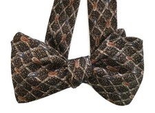 Handcrafted Silk Bowtie - Bronze Age - One-of-a-Kind - Pre-tied or Self-tie