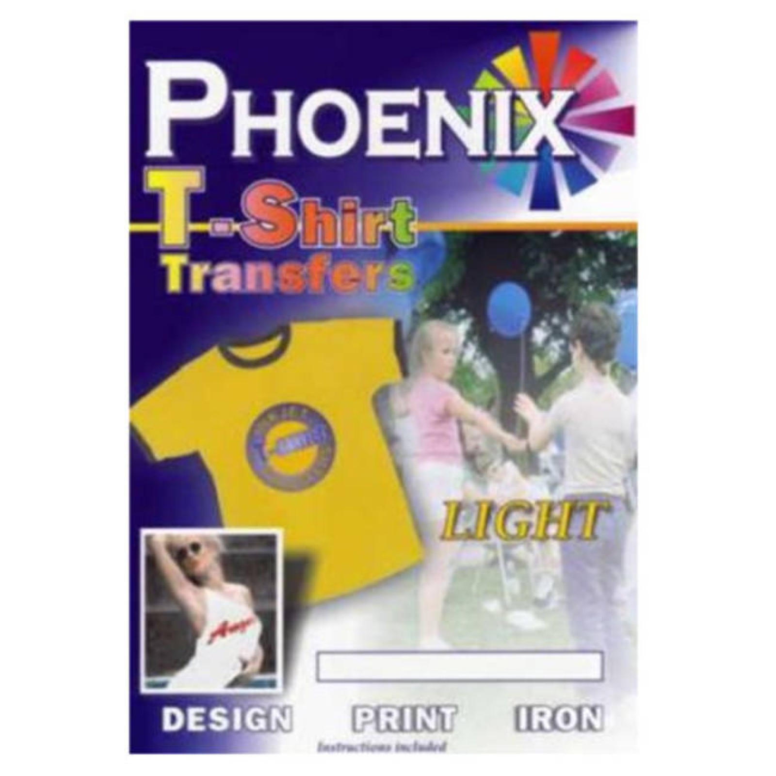 Phoenix Iron On A4 T-Shirt Transfer Paper for Light T-Shirts - 5 Sheets