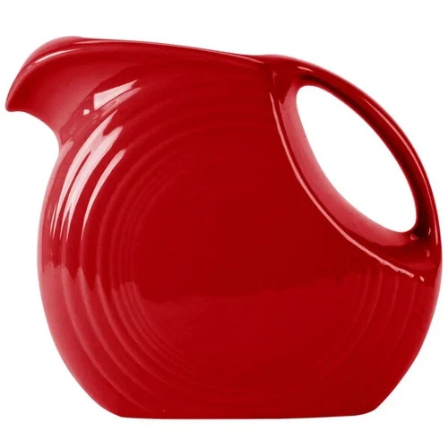 Fiestaware Large Disc Pitcher 67oz Scarlet Red Retired USA Fiesta Homer Laughlin