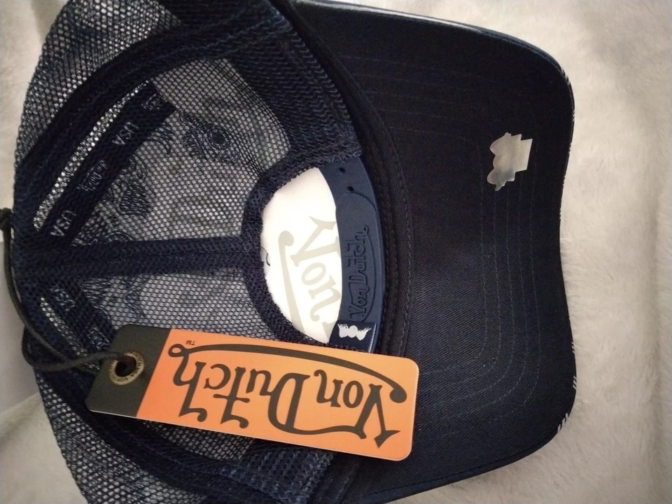 Chapéu Snapback Von Dutch Trucker's, Ajustável, Azul Marinho e Cinza - Imagem 3 de 4