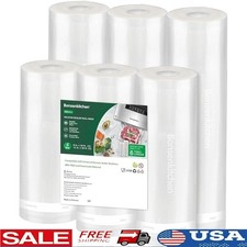 Vacuum Sealer Roll Bags BPA Free Heavy Duty Food Storage Sous Vide 6 Pack New