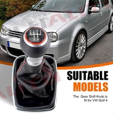 5 Speed 12mm Car Gear Shift Knob With Boot For Vw Bora Mk4 Golf 4 Jetta 4 98-06