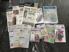 Mixed Lot Scrapbook Stickers Travel London Rome New York Paris Jolee's Boutique