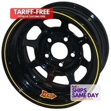 Aero Race ARW50-184710 Powder Coated Black Steel 15 Inch Wheel Rim 5x4.75 15x8 