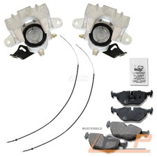 2x BREMSSATTEL +SATZ BREMSBELÄGE +2x HANDBREMSSEIL HINTEN FÜR VW GOLF 4 1E 99-03