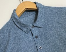 Vuori Men's Light Heather Blue Strato Tech Performance Polo Shirt Size M