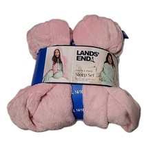 New LANDS' END youth 3 pc sleep set - Robe, pajama top and bottom Sze L 14/16 