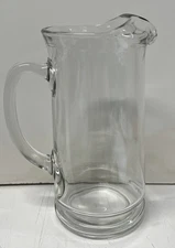 Heavy Glass Ice Lipped Pitcher Clear Iced Tea/Beer/Water