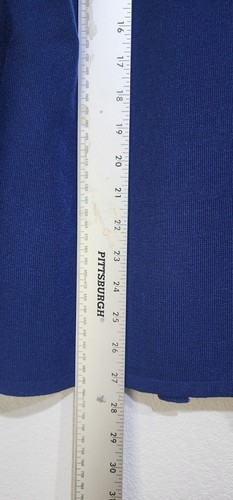 Jones New York Women's Navy Ripped Open Front Cardigan Sweater W/Pockets Size L - Picture 7 of 9