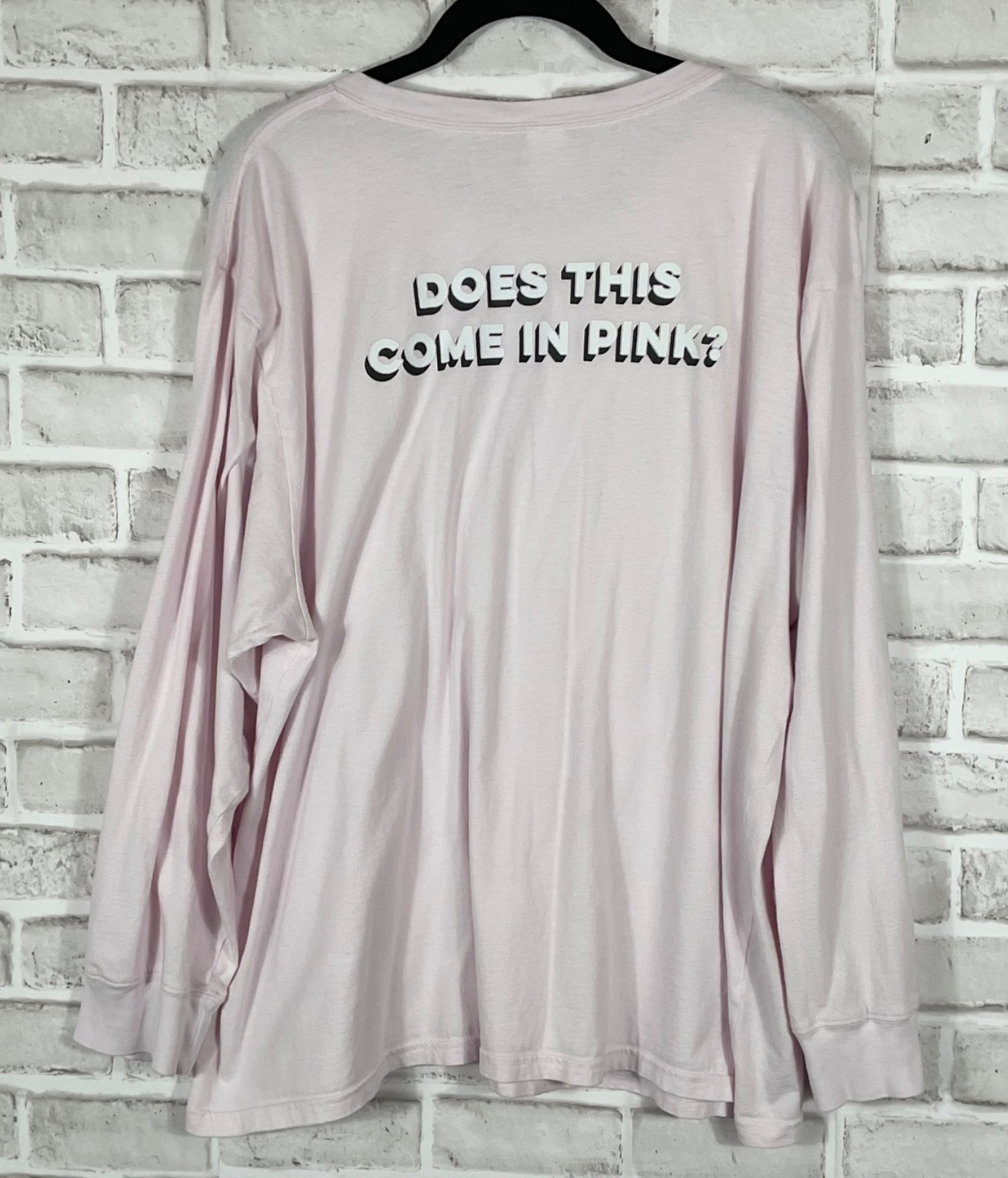 Victoria's Secret T Shirt Womens Sz XL Campus Does This Come In Pink Long Sleeve