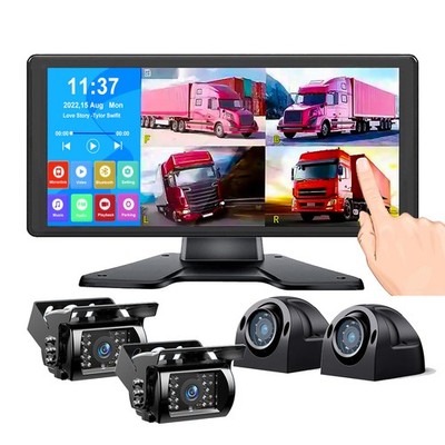 10.36''  Touchable Monitor DVR MP5 + 1080P Backup Camera For Truck Rear View