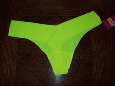 NWT COMMANDO STRETCH MICROFIBER LOW RISE THONG PANTIES CT01 NYW NEON YELLOW M/L
