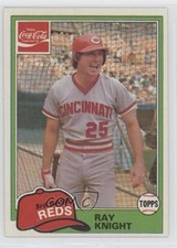 1981 Topps Coca-Cola Team Sets Cincinnati Reds Ray Knight #8 z1w