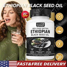 Ethiopian Black Seed Oil Softgels 4.64 Thymoquinone  Non-Gmo, Gluten-Free,60