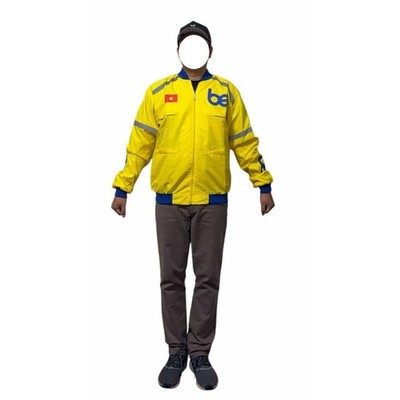 Vietnam Be Jacket Motorbike Grab-Like Windbreaker Jacket Vietnam Souvenir Sz: XL