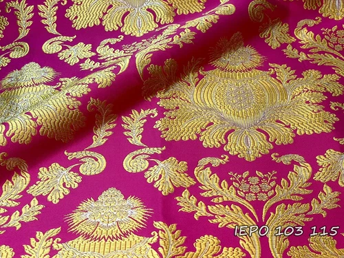 Church Liturgical Vestments Metallic Greek Brocade With Pine Cone In 15 colors