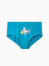 Torrid Seamless Smooth Mid-Rise Boyshort Panty Dino Blue 0 L 12 H87285