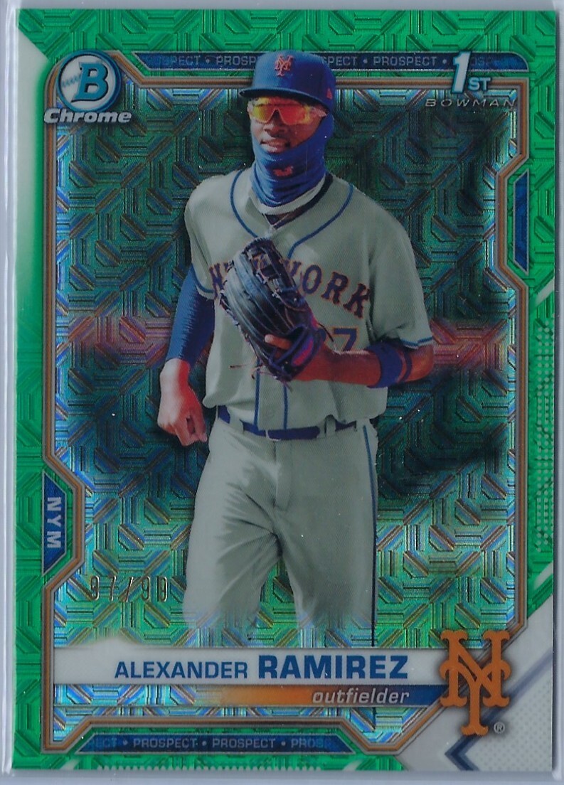 2021 Bowman Chrome Prospects Green Refractor /99 Alexander Ramirez #BCP-208