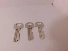 Three Scarce NOS Marked 29A Payphone Blank KEYS w/ Groves already cut in them!