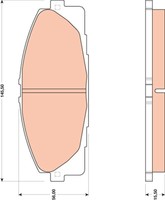 BremsbelÄGe Toyota P. Hiace 2.5 D-4D 06-