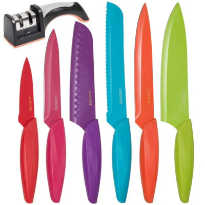 13pc Kitchen Knife Set, Kitchen Gadgets with Steak Knives, Carving Knives Sharp