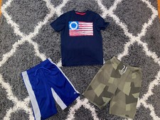 Gap Kids Boys Lot Of 3 Sz Medium 2 Shorts  T-shirt Lot of 3 Patriotic Camo Fit