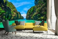 3D Lake Mountain Scenery 41373NA Wallpaper Wall Murals Removable Wallpaper Fay
