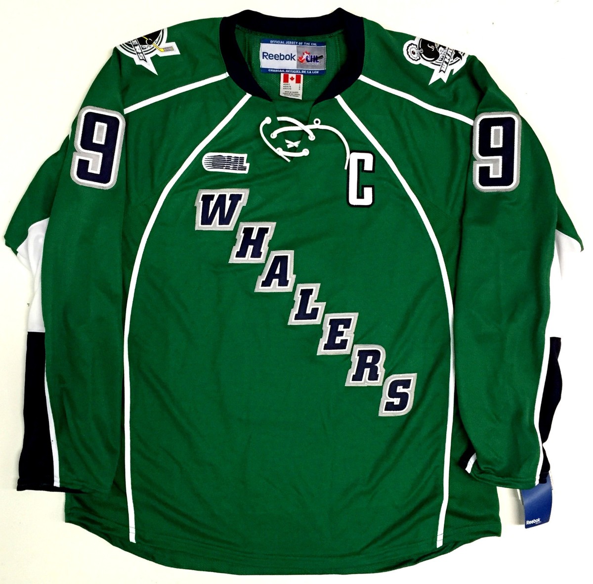 TYLER SEGUIN REEBOK PREMIER PLYMOUTH WHALERS OHL GREEN JERSEY NEW DALLAS  STARS