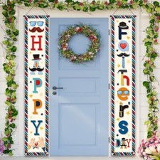 Fathers Day Decorations Happy Father  s Day Welcome Sign Best Dad Porch Banner