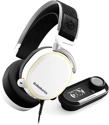 SteelSeries Arctis Pro + GameDAC Wired Gaming Headset White for PS5/PS4 and PC