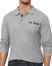 Men's Long Sleeve Slim Fit Polo Shirts Summer Shirts Casual Golf Shirt