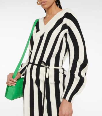 Bottega Veneta Striped Linen-blend Wrap Dress size L origianl price $2250 |  eBay
