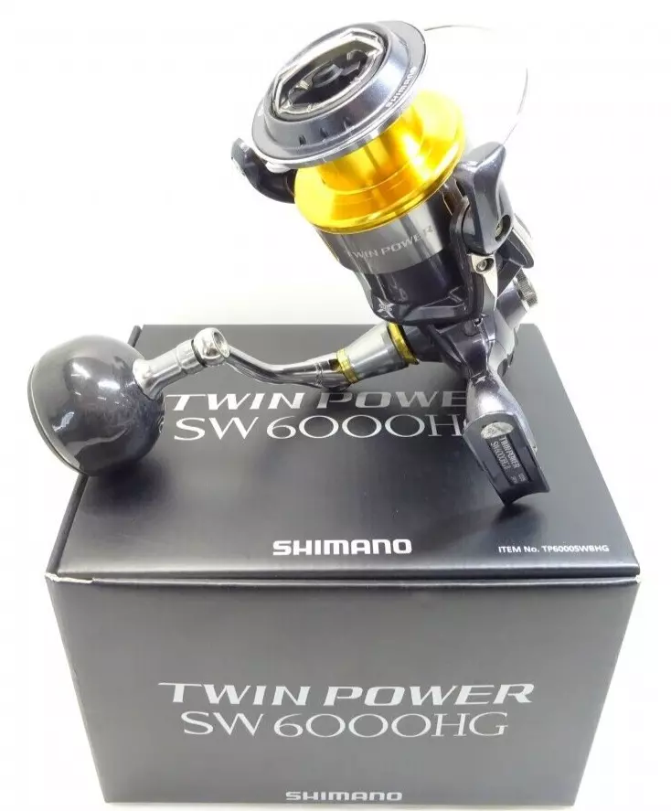 Shimano 15 Twin Power SW 6000HG Spinning Reel fine USED