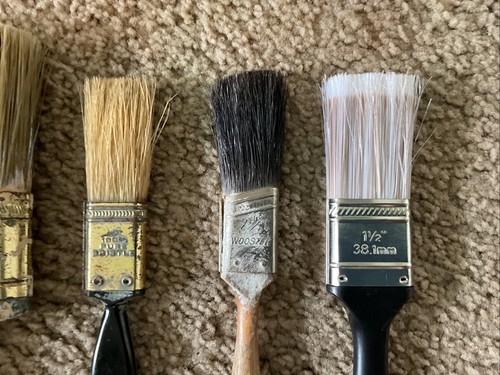 Vintage Paint Brush Lot of 4 Horsehair Wooster Golden Tapered Tynex - Picture 4 of 10