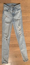 American Eagle Jeans Next Level Stretch Hi-Rise Jegging Distressed Women  s Sz 00