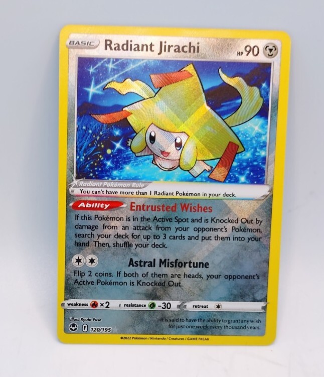 Radiant Jirachi 120/195 Holo Rare Silver Tempest SWSH12 Pokemon NM Fresh Pull