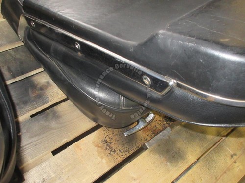1966 Corvette Used Original Black Vinyl Survivor Seat Assemblies w/Tracks Pair - Bild 16 von 22