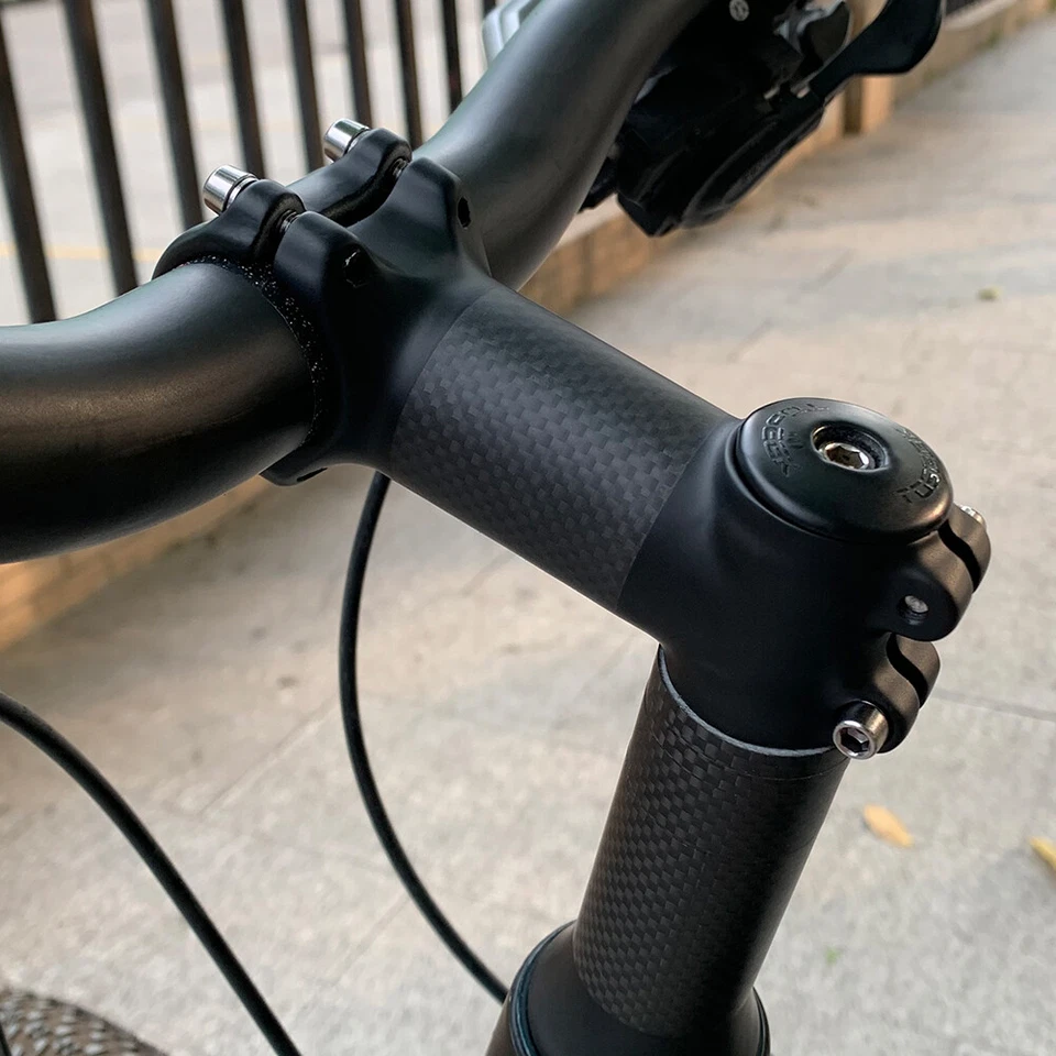 Aluminum-Carbon Bicycle Stem ±6°/±17° MTB Road Bike Stems 31.8*60-120mm No Logo - Image 3 of 4