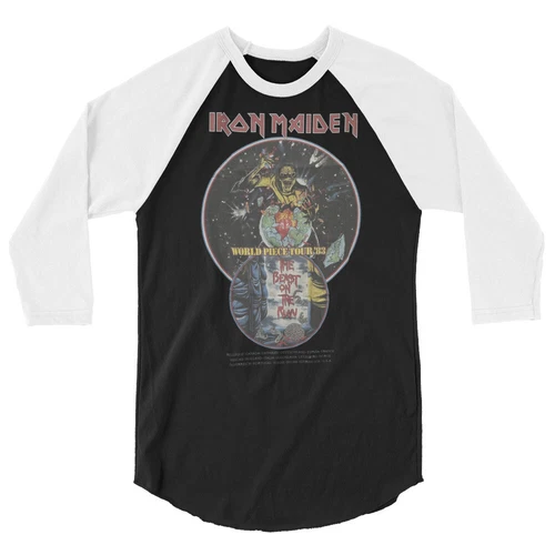Iron Maiden Unisex 3\4 Sleeve Baseball Tee