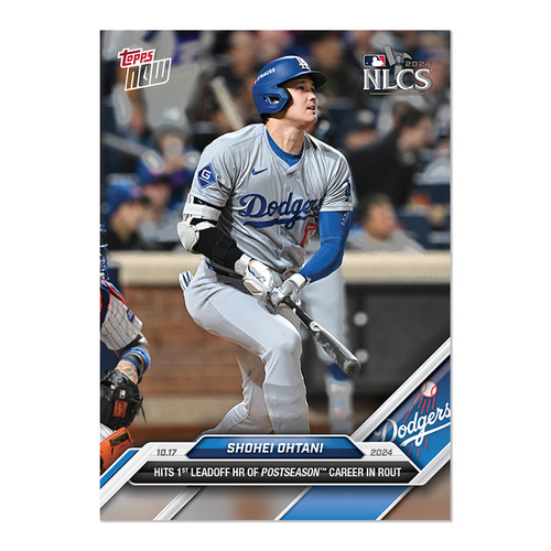 Shohei Ohtani 1st Postseason Leadoff HR NLCS 2024 MLB Topps NOW Card 845