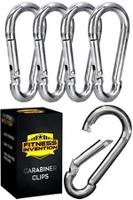 Carabiner Clip 5 Pack - Multipurpose Heavy Duty Carabiner - Snap Hooks - Cara...