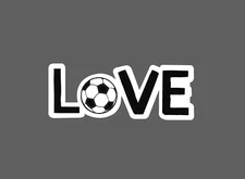 Love Soccer Sticker Futbol Waterproof Sports Games Heart Gift NEW